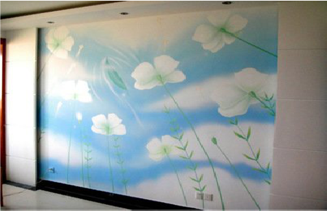 镇沅画墙绘怎么画好白云的蓬松感？