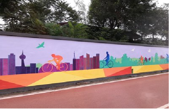 镇沅墙体彩绘-围墙