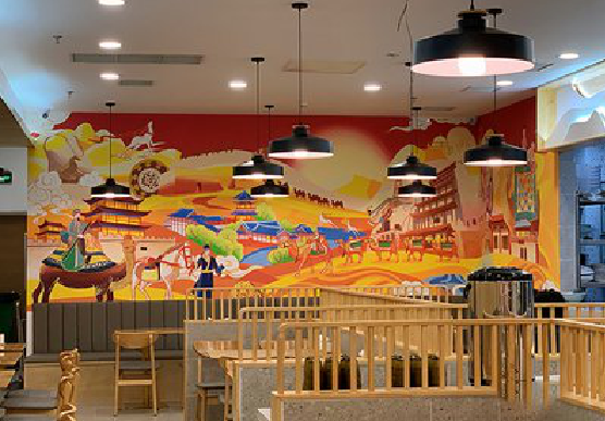 镇沅商业空间彩绘介绍。