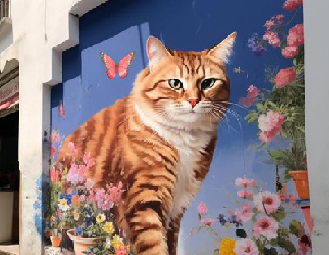 镇沅自己绘制有个性的手绘墙