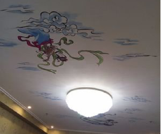镇沅如何快速绘制天花板上的手绘墙？