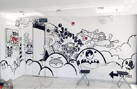 镇沅手绘墙并非传统涂鸦。