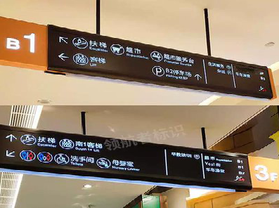 镇沅如何通过商场标识牌引导客流分布？